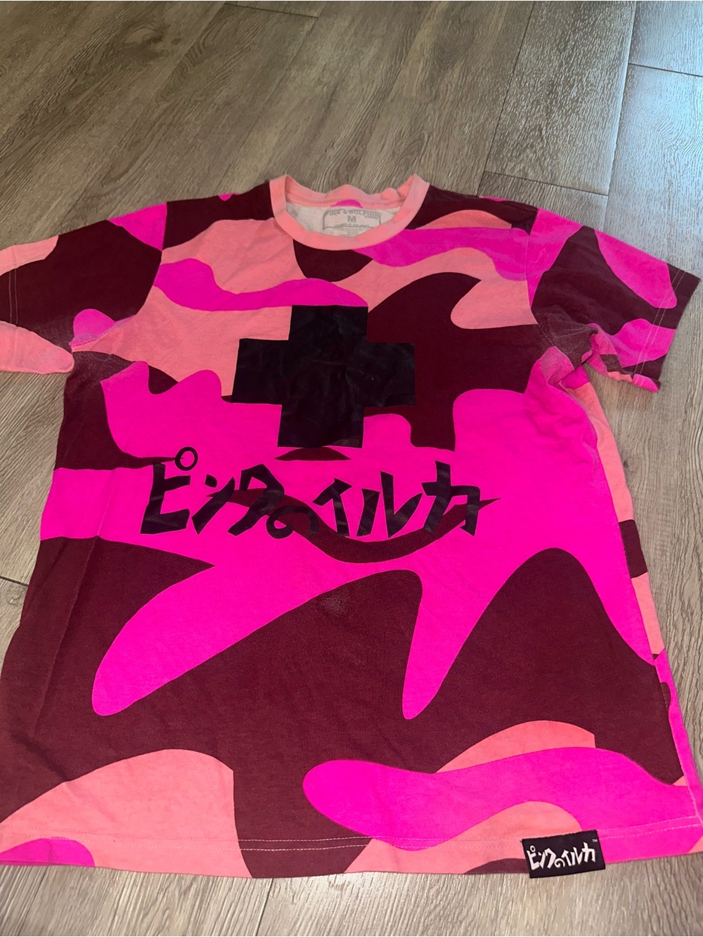 Triko Pink Dolphin Camo Camouflage Men’s Tee T Shirt Sz M